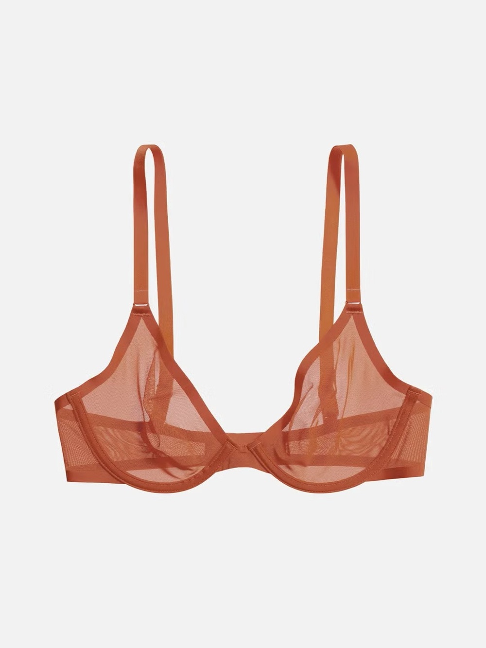 CUUP The Mesh Plunge Bra Terracotta size 38D